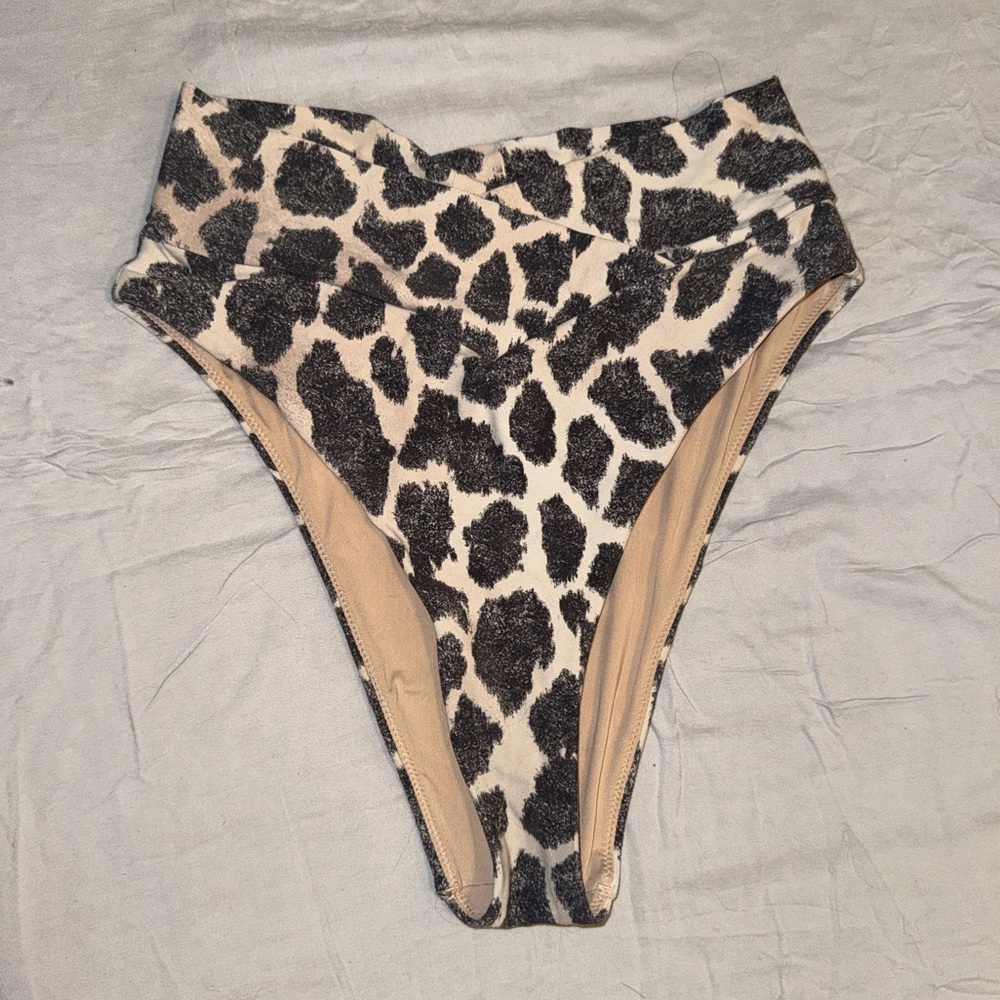 Aerie Tan and Black Leopard Bikini Bottoms